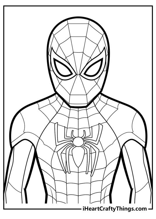 Close-up of Spider-Man