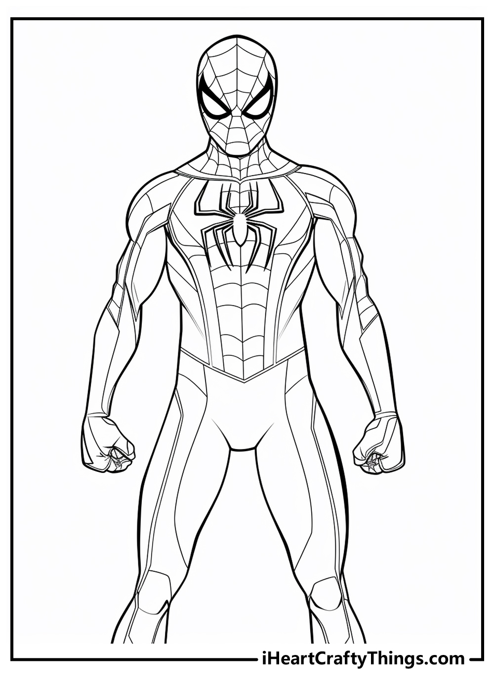 cartoon spiderman coloring printable