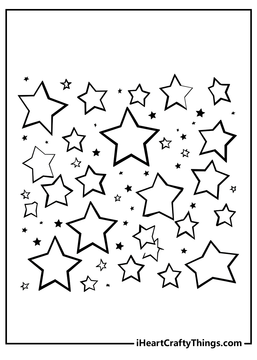 star coloring printable for kids