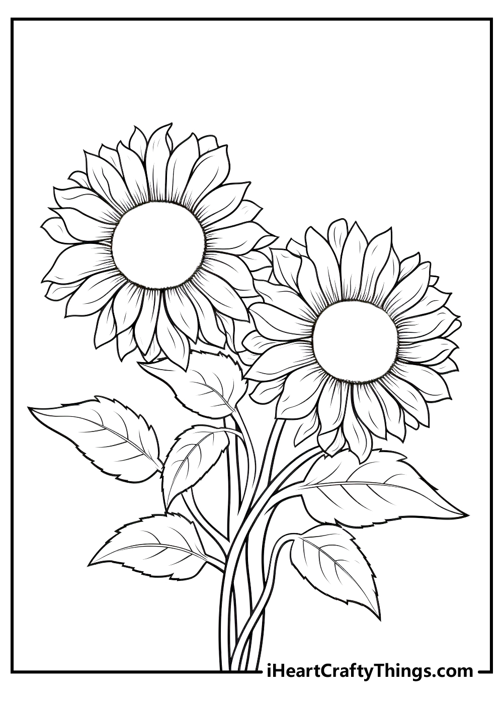 sunflower coloring pages for kids