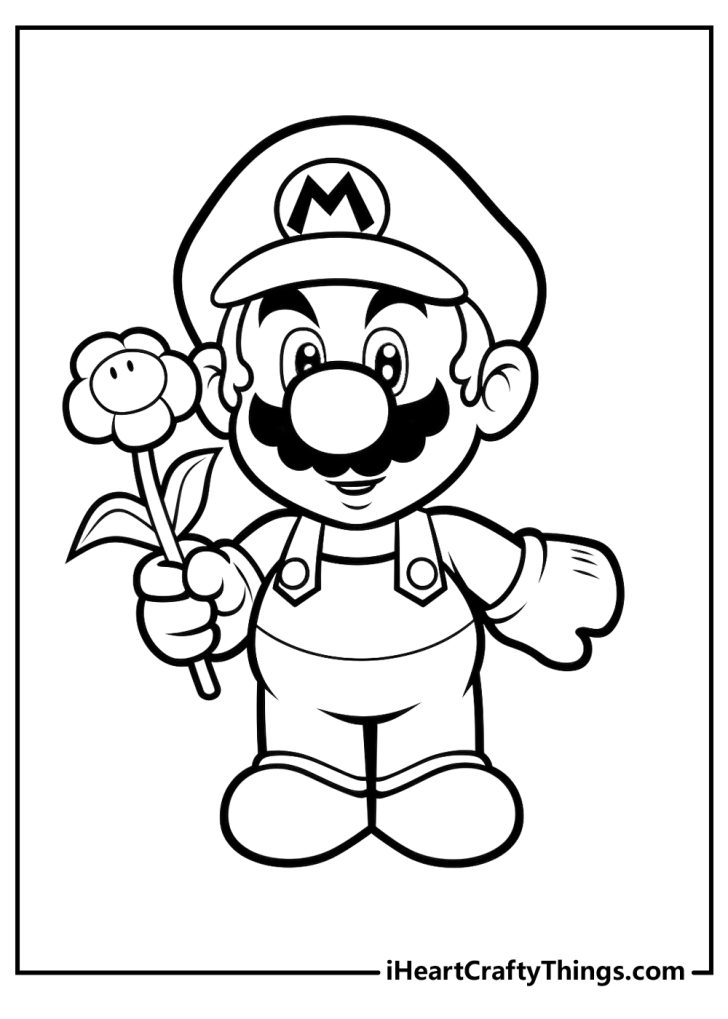 45 Super Mario Coloring Pages (100 Free Printables)