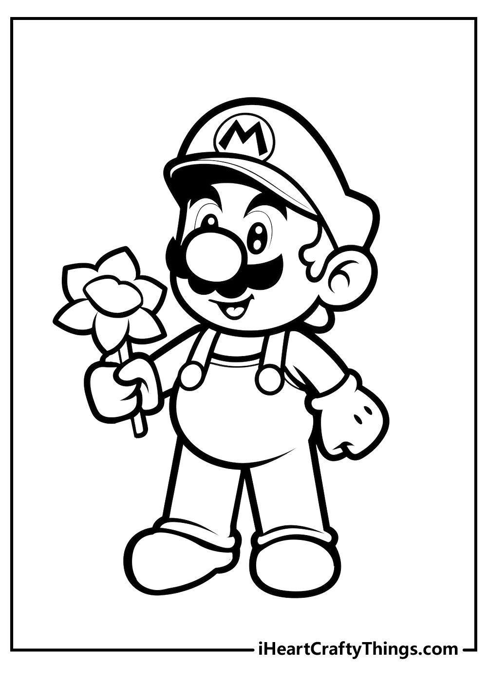 super mario coloring printable for kids