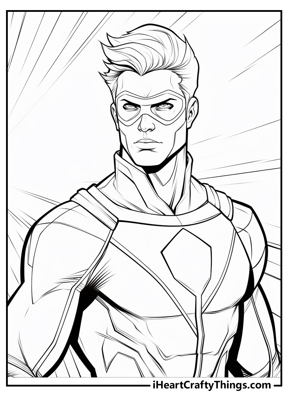 black-and-white superhero coloring pages