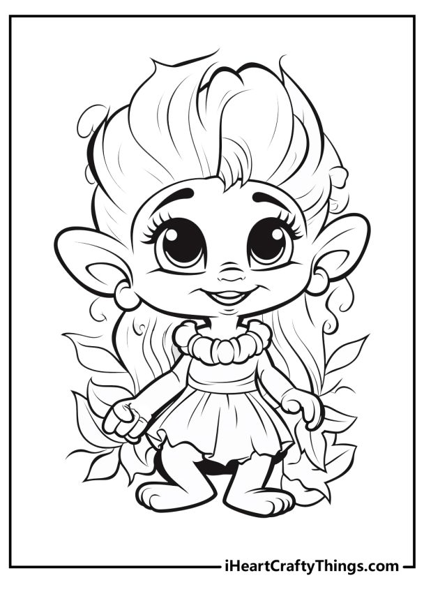 35 Trolls Coloring Pages (100% Free Printables)