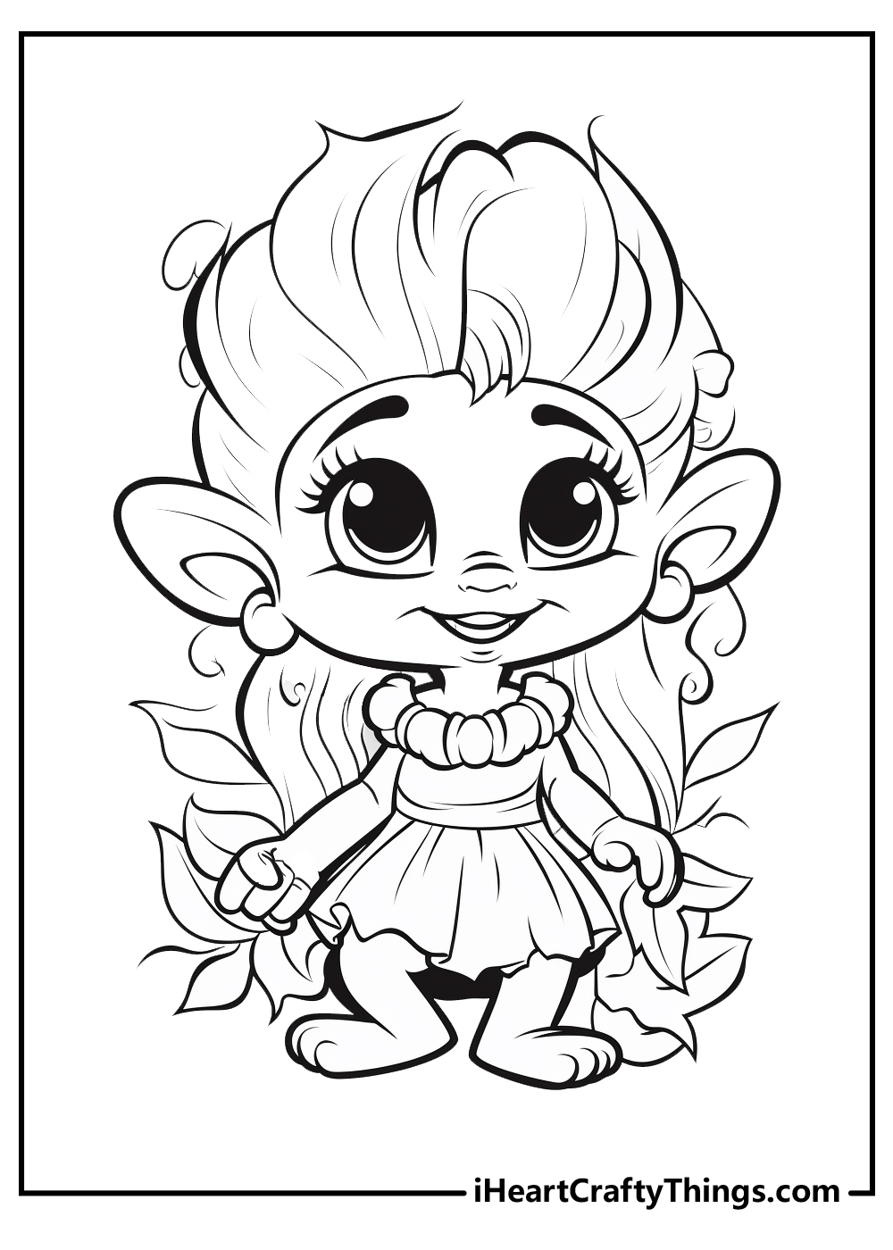 troll coloring pages for kids