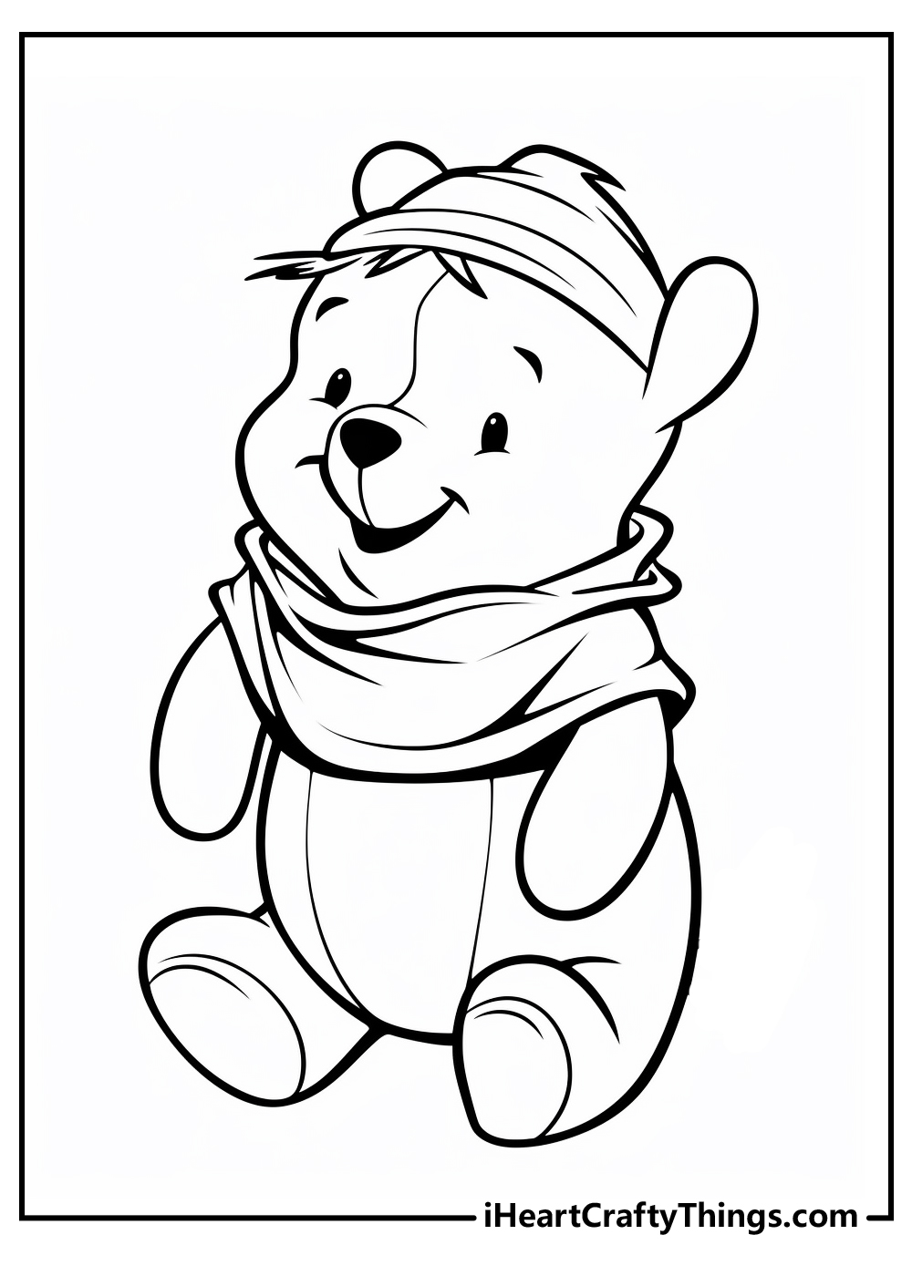 Winnie the Pooh Coloring Sheet for Kids