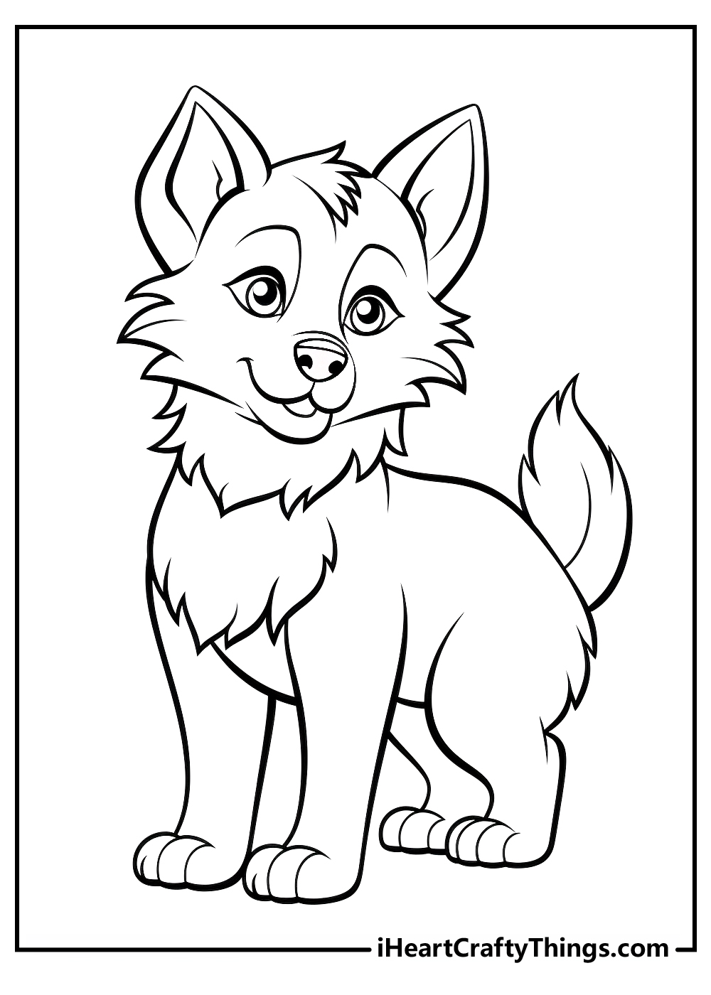 little wolf coloring pages