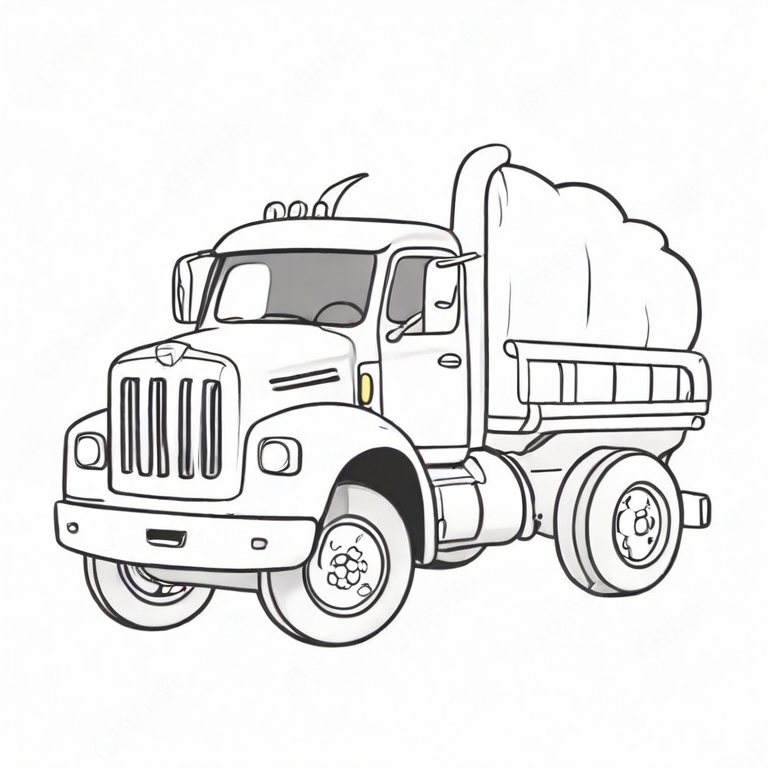 cartoon truck drawing