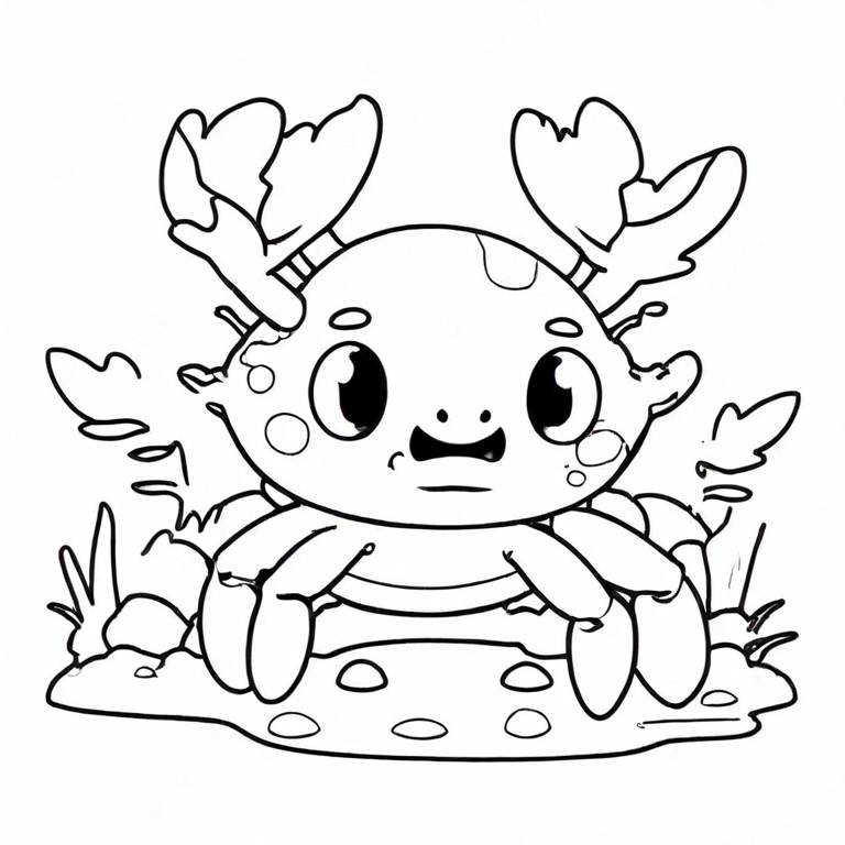 cartoon crab drawing