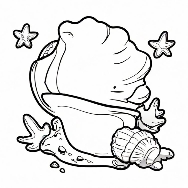 Seashell Drawing - How To Draw A Seashell Step By Step