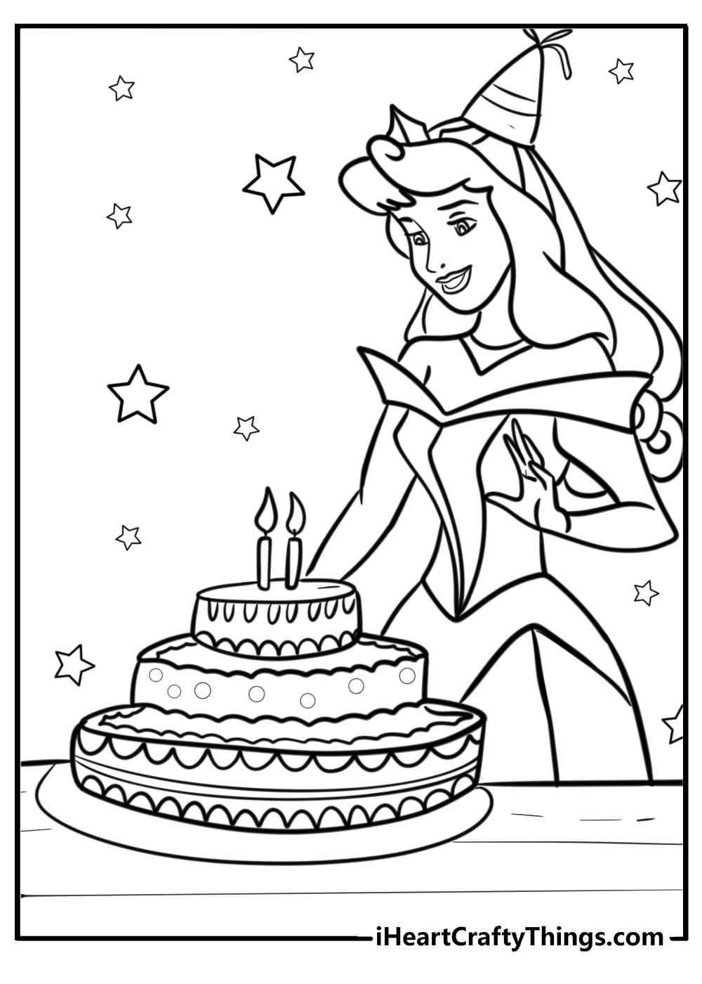 Princess birthday coloring pages