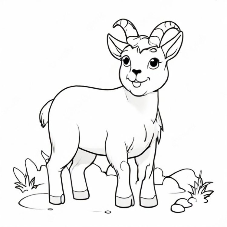 Goat Drawing - How To Draw A Goat Step By Step