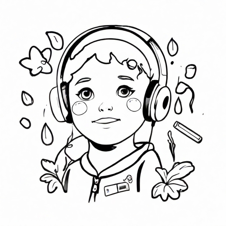 headphones drawing