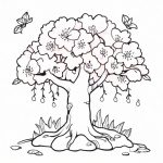 Cherry Blossom Tree Drawing - How To Draw A Cherry Blossom Tree Step By ...