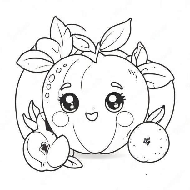 Peach Drawing - How To Draw A Peach Step By Step