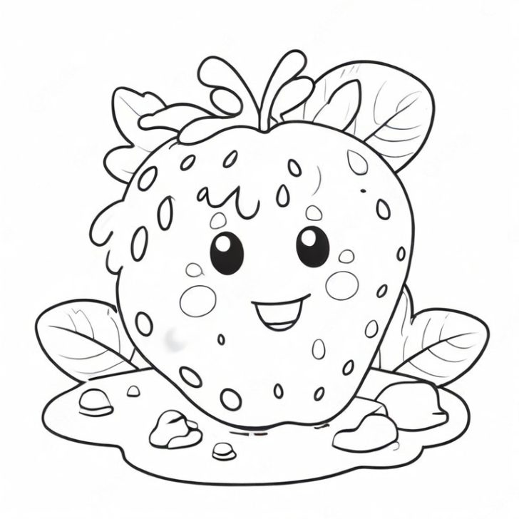 Strawberry Drawing - How To Draw A Strawberry Step By Step