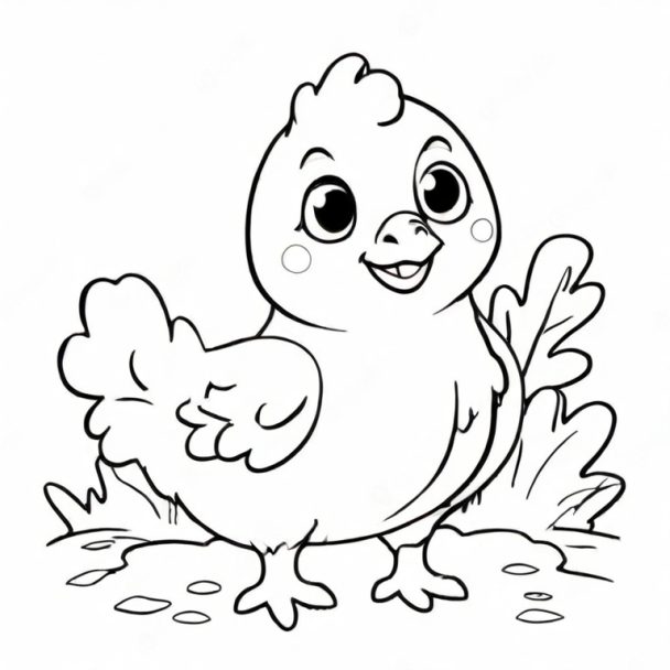 Cute Chicken Drawing - How To Draw A Cute Chicken Step By Step