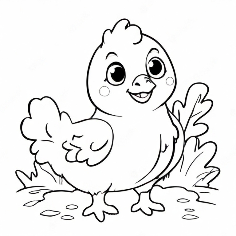 cartoon chicken drawing