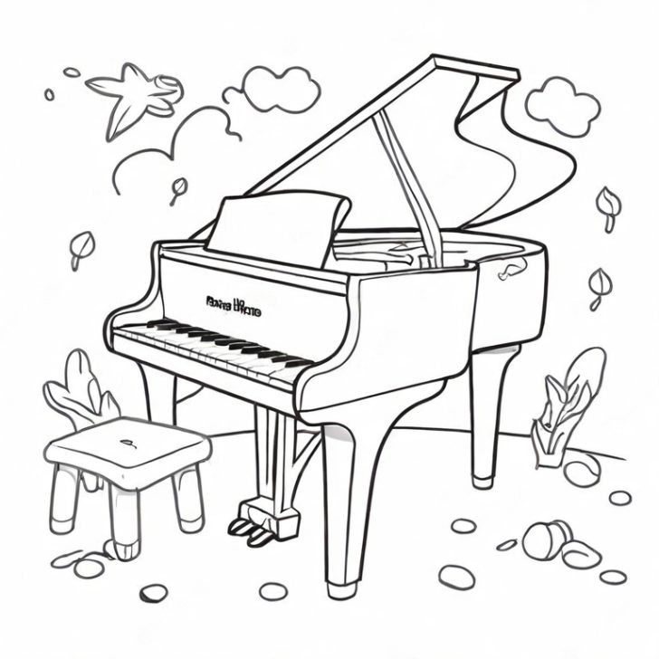 Piano Drawing - How To Draw A Piano Step By Step