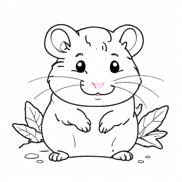 cartoon hamster drawing