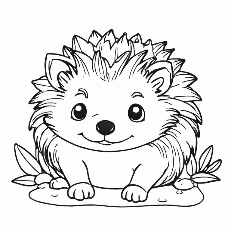 cartoon hedgehog drawing