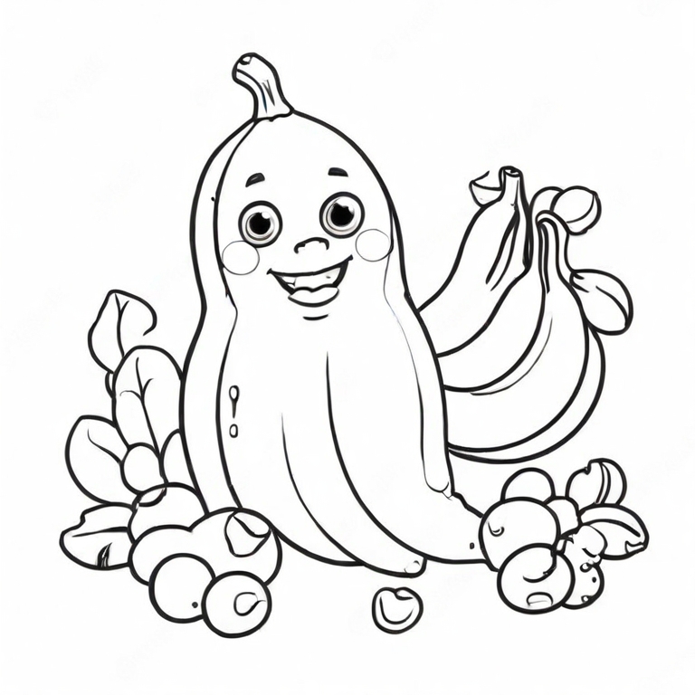 cartoon banana drawing