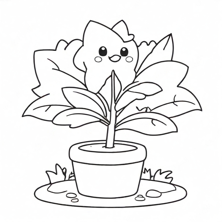 cartoon plant drawing