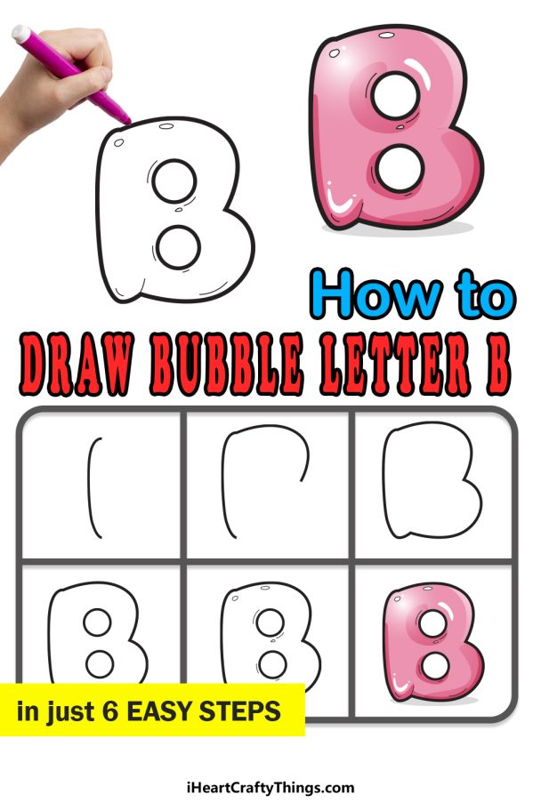 Bubble Letter B - Draw Your Own Bubble B In 6 Easy Steps