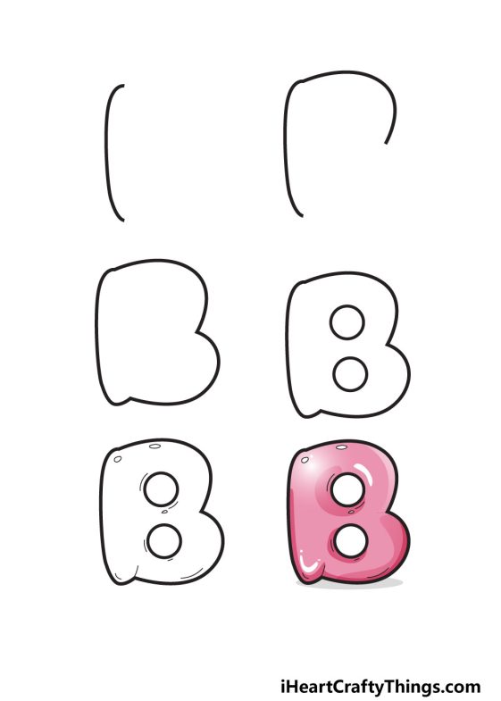 Bubble Letter B Draw Your Own Bubble B In 6 Easy Steps