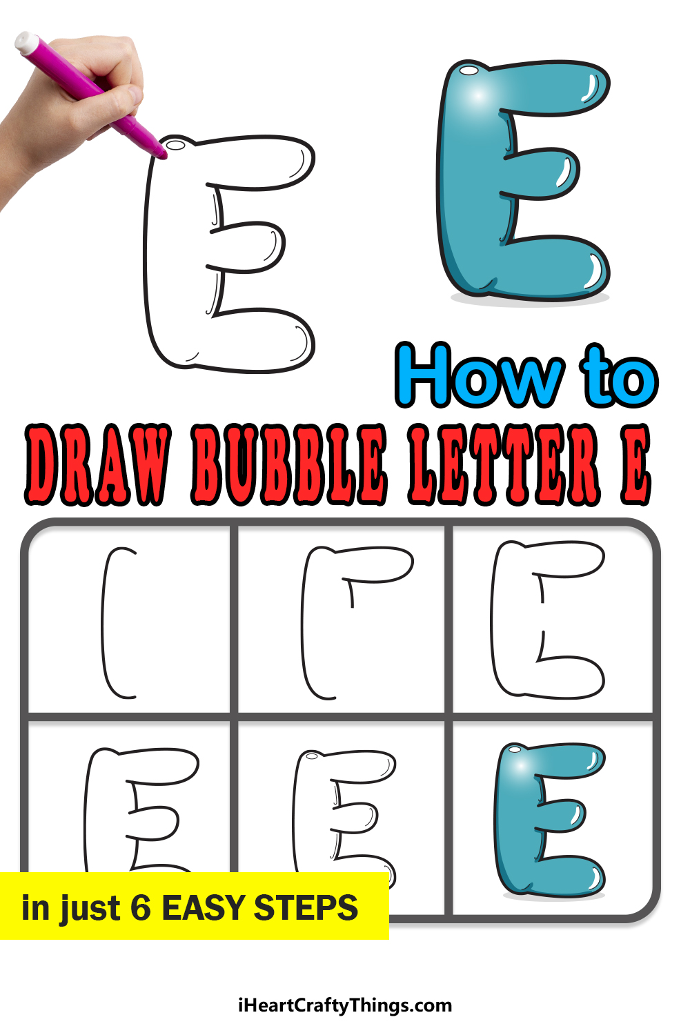 Letter E In Bubble Letters