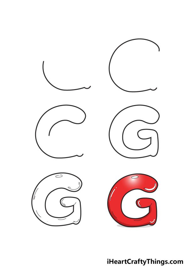 Bubble Letter G Draw Your Own Bubble G In 6 Easy Steps