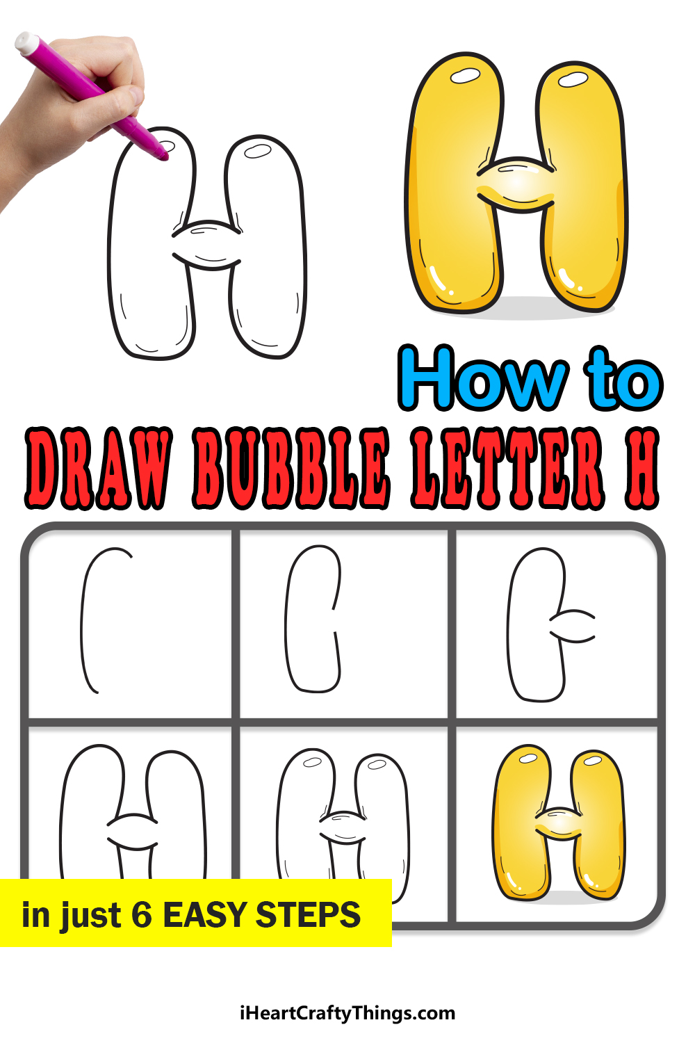How To Draw Your Own Bubble H step by step guide