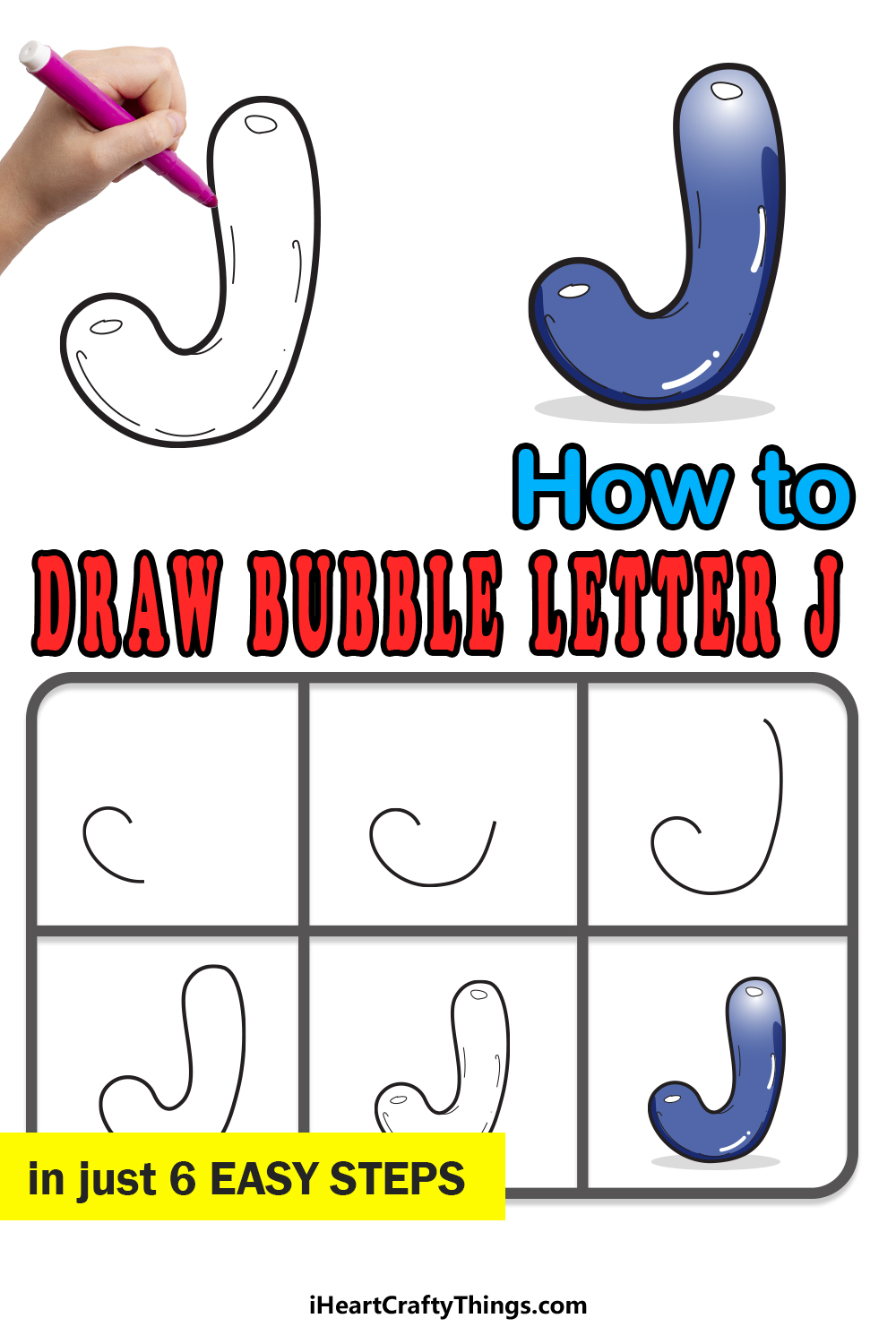How To Draw Your Own Bubble J step by step guide