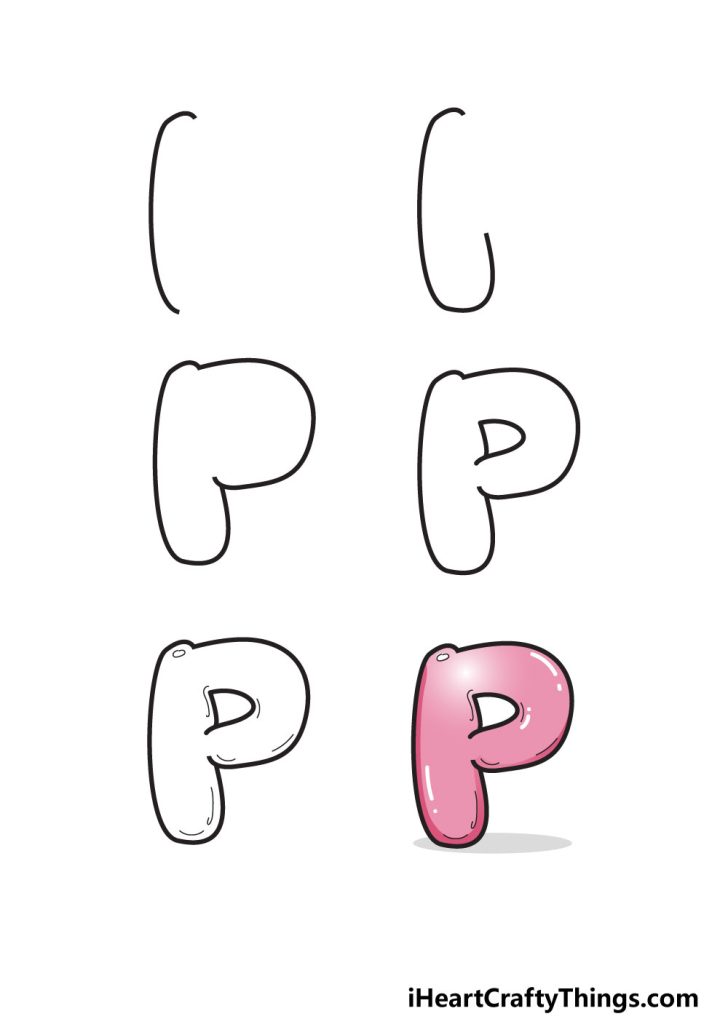 Bubble Letter P Draw Your Own Bubble P In 6 Easy Steps