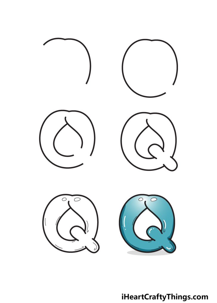 Bubble Letter Q Draw Your Own Bubble Q In 6 Easy Steps