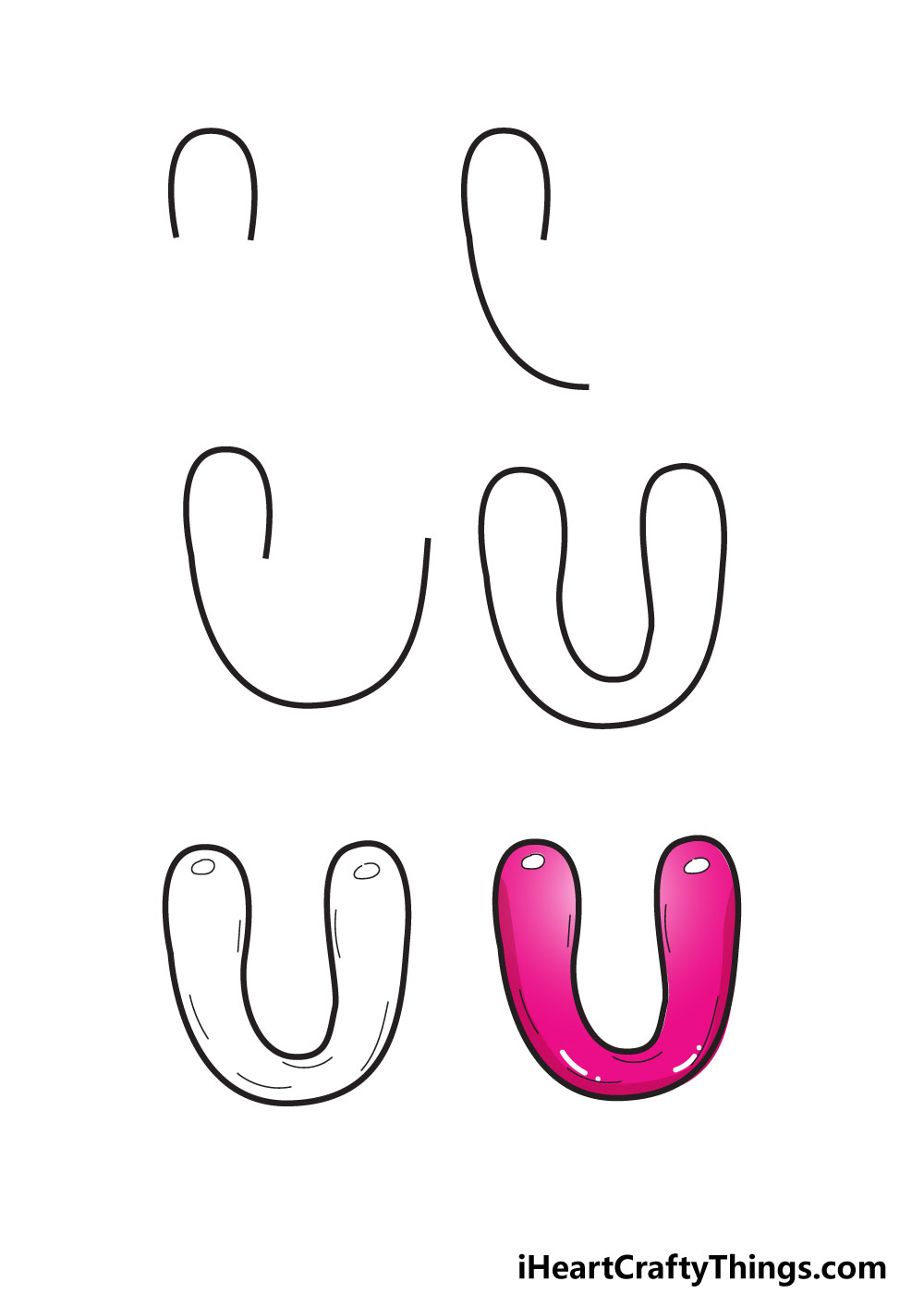 u bubble letter