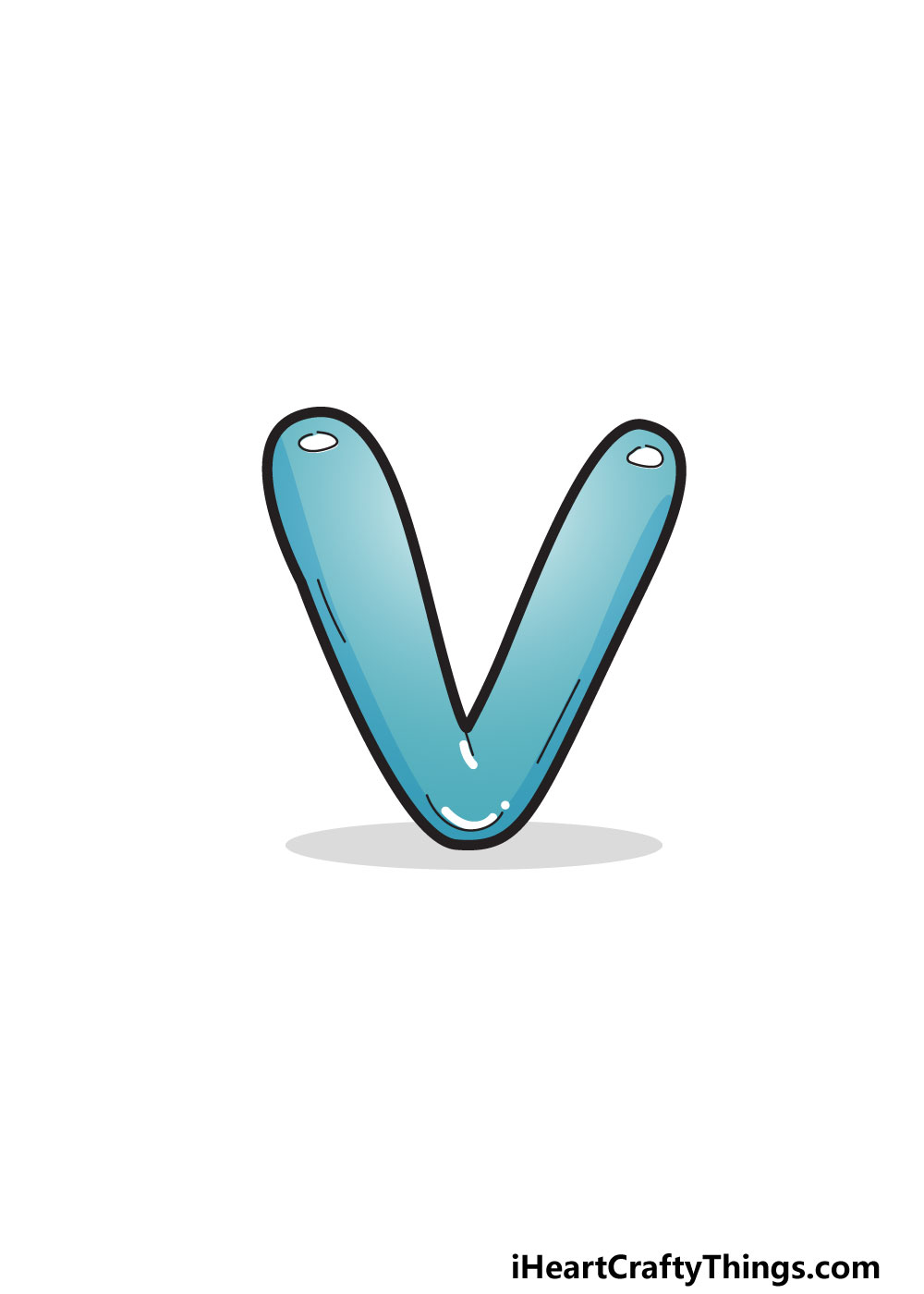 Bubble Letter V Draw Your Own Bubble V In 6 Easy Steps