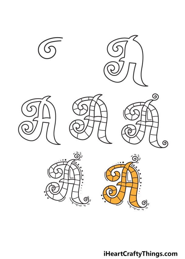 Fancy Letter A Draw Your Own Fancy Letter A In 7 Easy Steps
