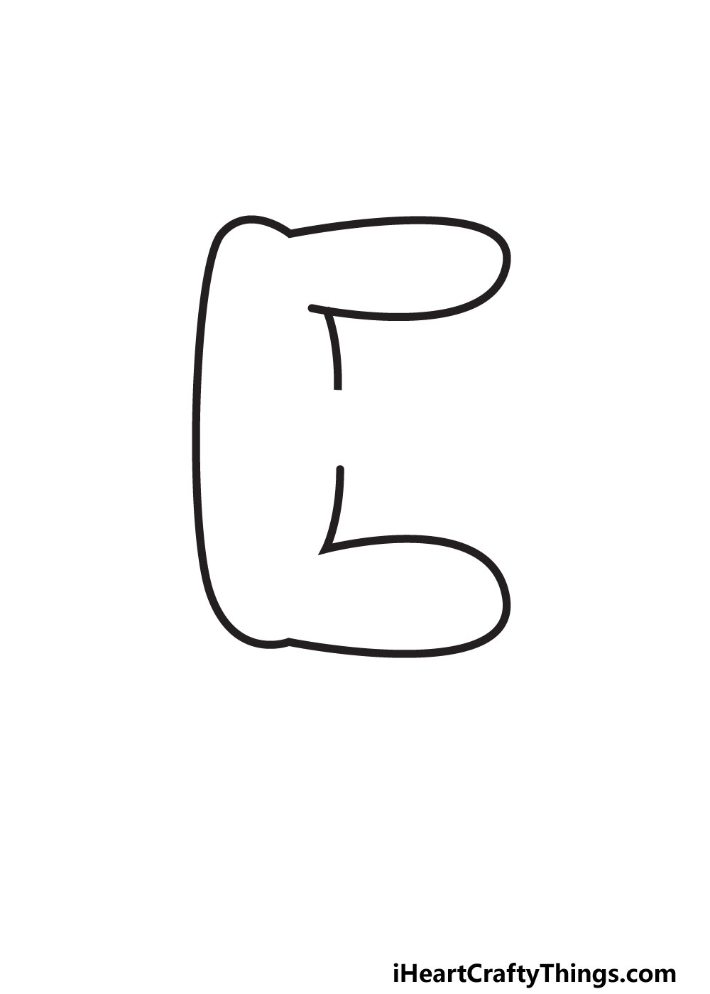 bubble letter lowercase e