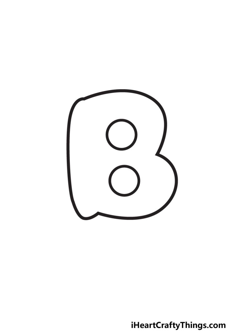 Bubble Letter B - Draw Your Own Bubble B In 6 Easy Steps