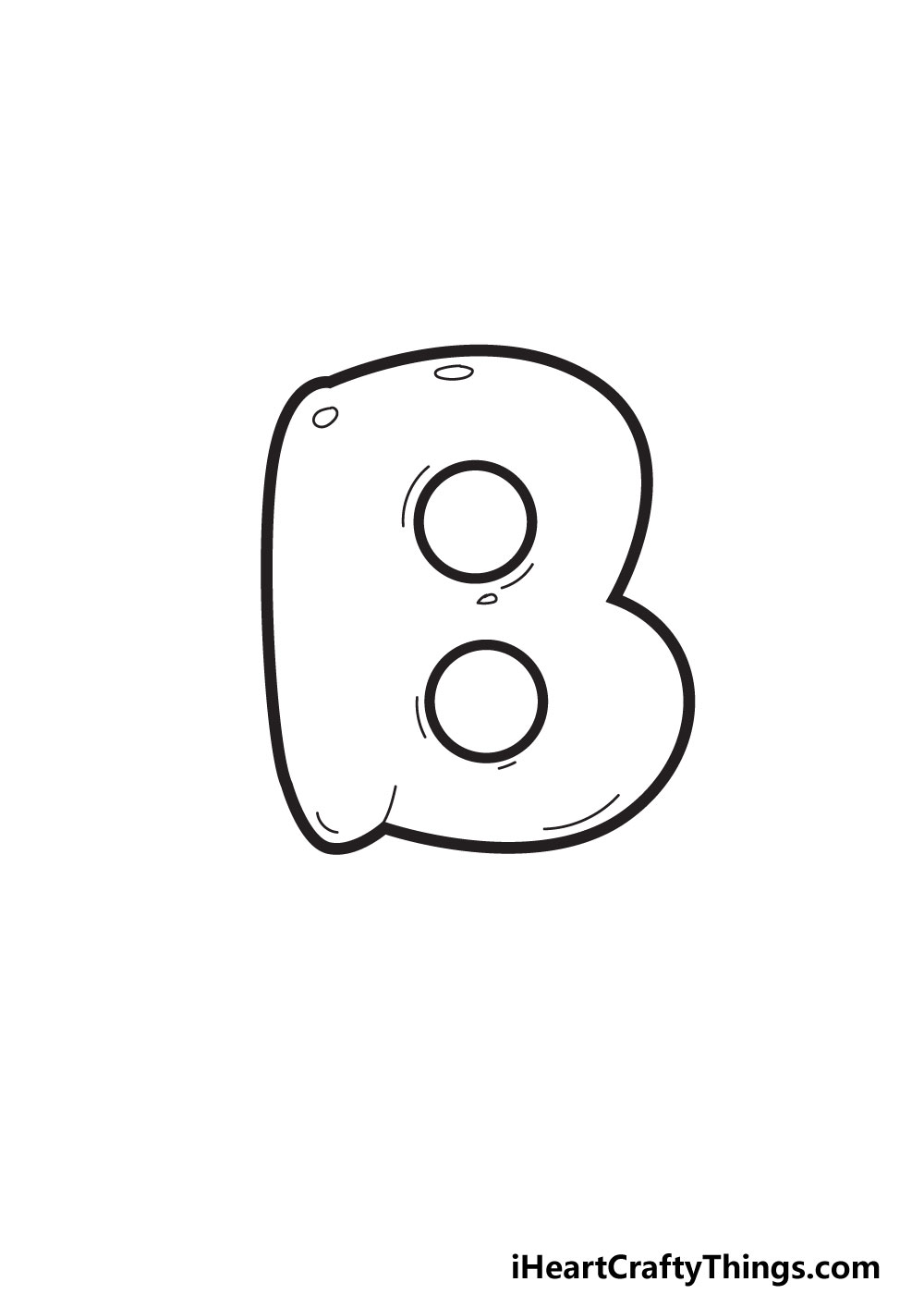 the letter b in bubble letters pink