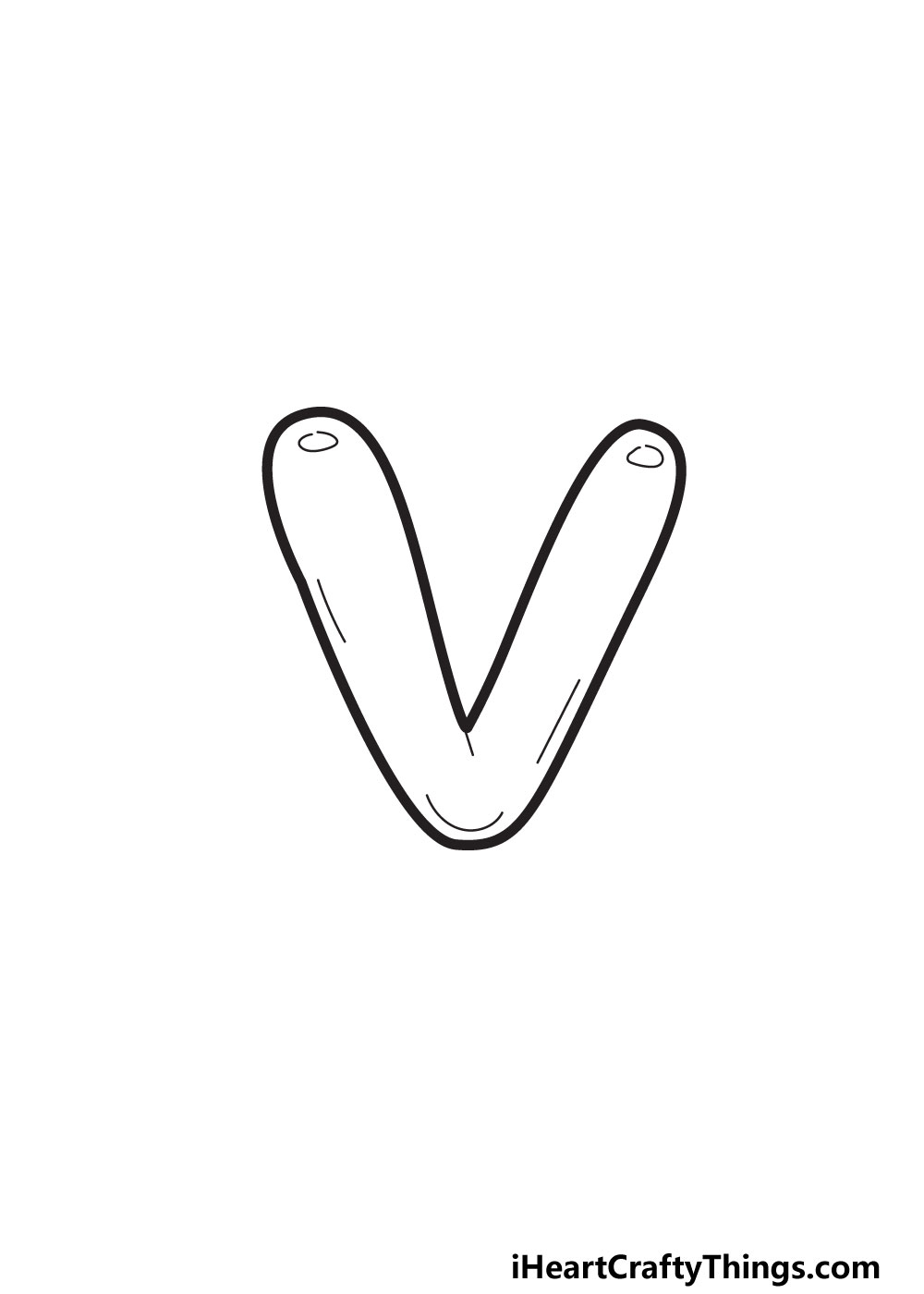 lowercase bubble letter v