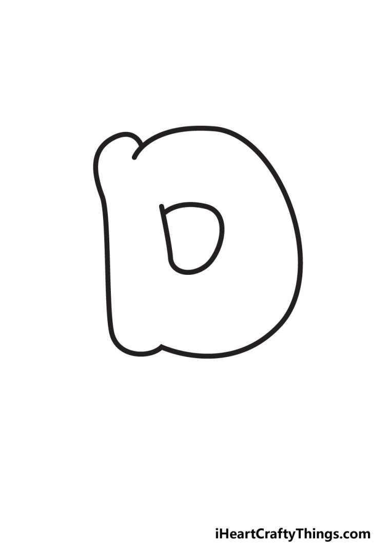 Bubble Letter D - Draw Your Own Bubble D In 7 Easy Steps