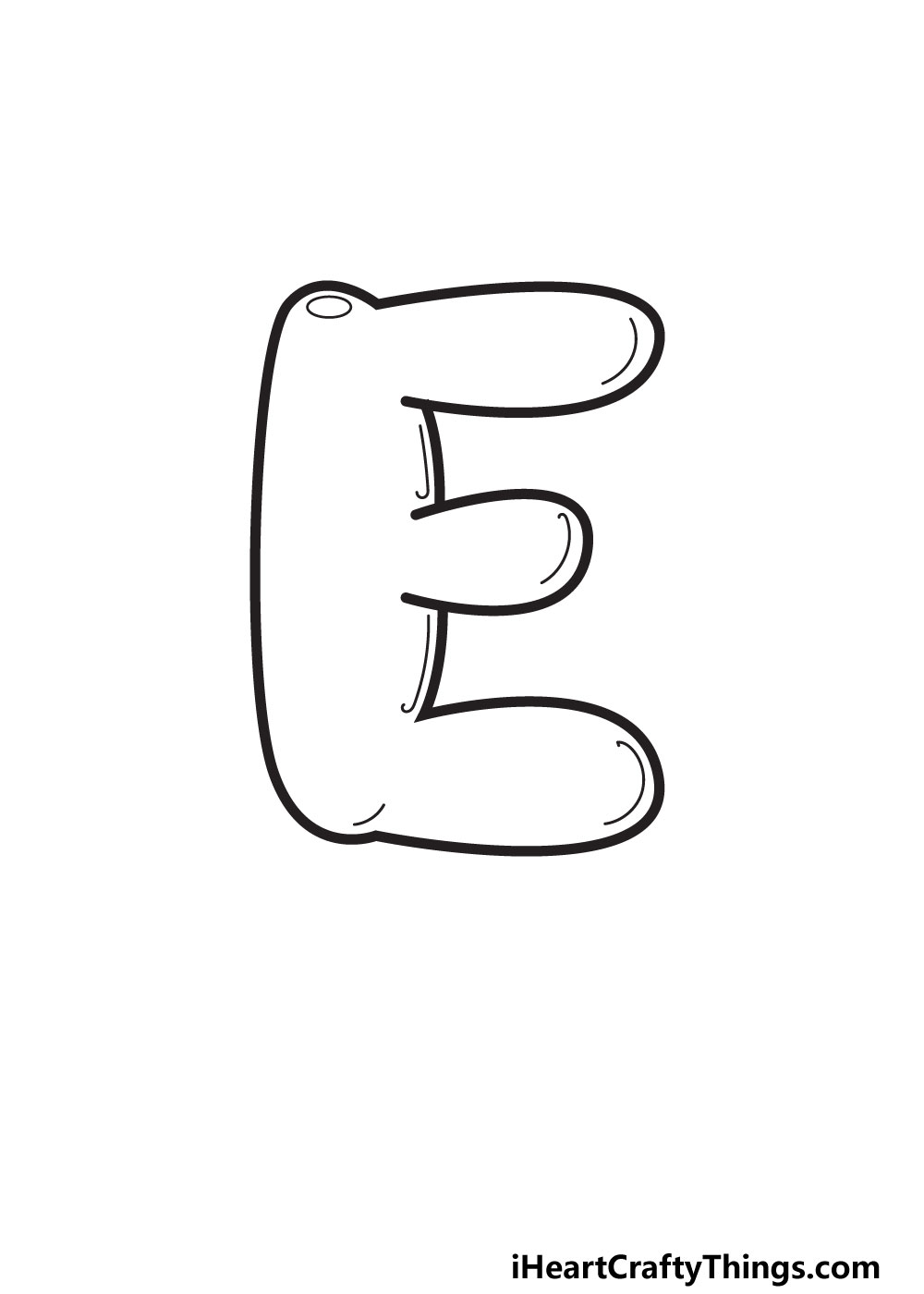 Bubble Letter Lowercase E