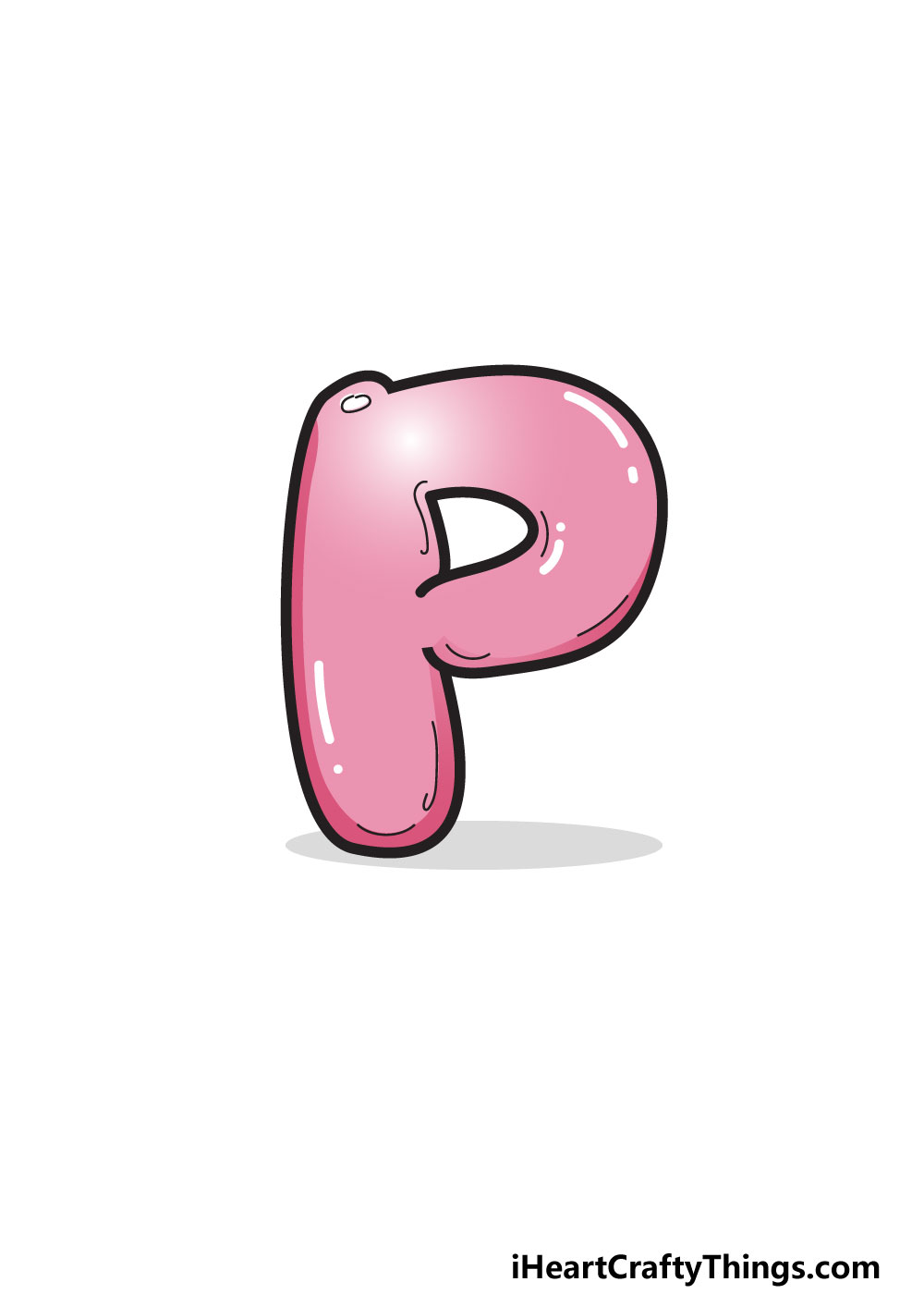 p bubble letters