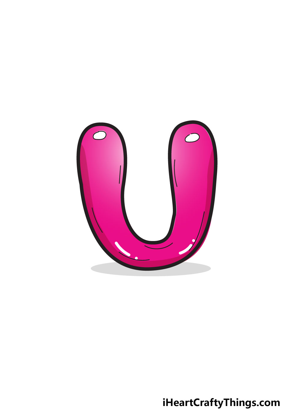 u bubble letter