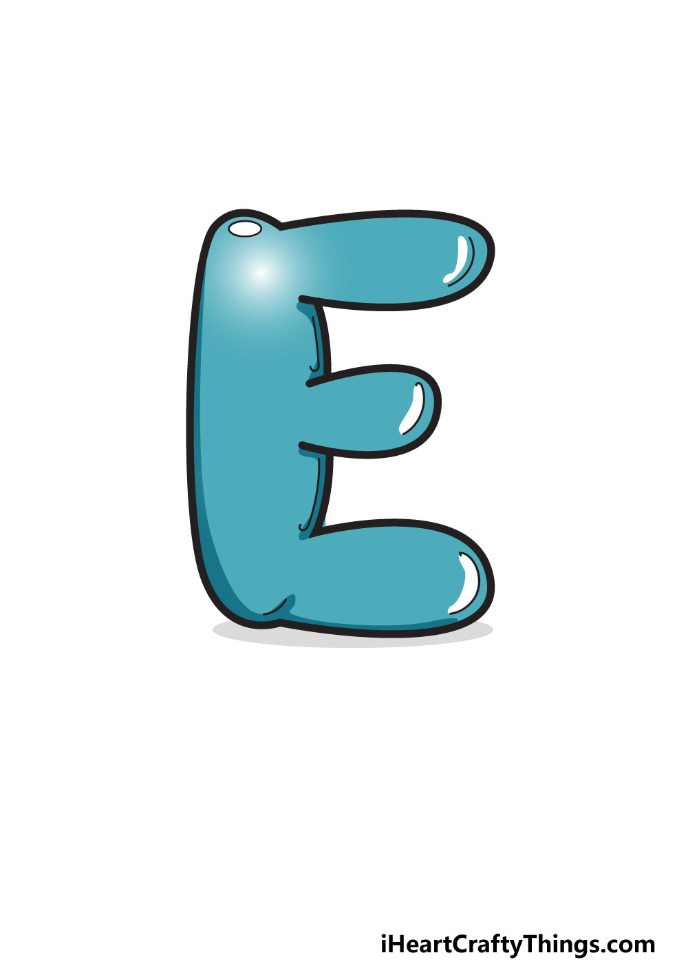 bubble letter lowercase e