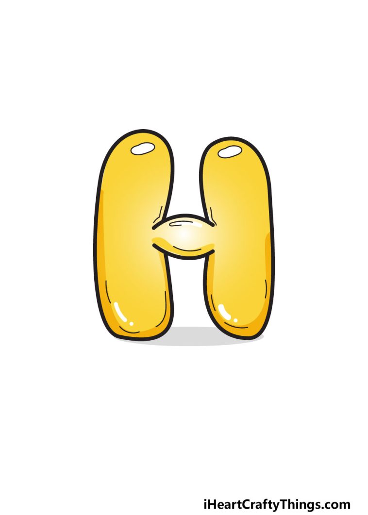 Bubble Letter H Draw Your Own Bubble H In 6 Easy Steps