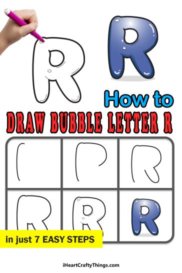 Letter R Using Shape Sketch Bubble Letter R: Draw Your Own Bubble R In 7 Easy Steps