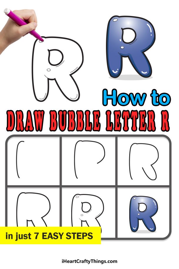 Bubble Letter R: Draw Your Own Bubble R In 7 Easy Steps